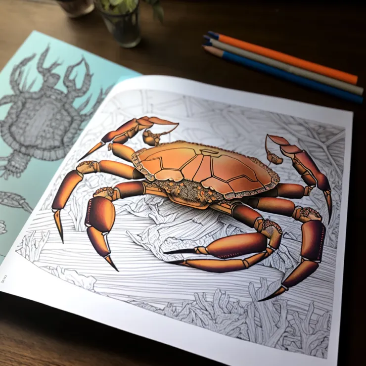 Picture of drawed crab