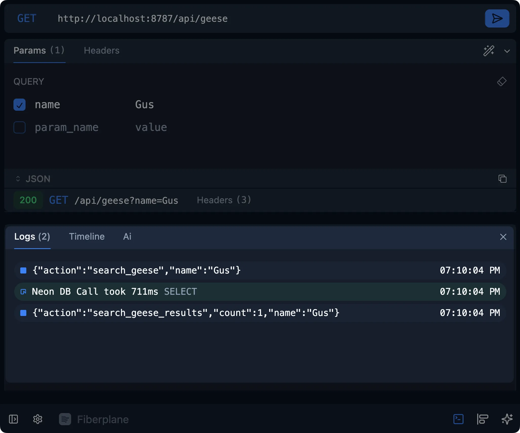 Neon Query Logs UI